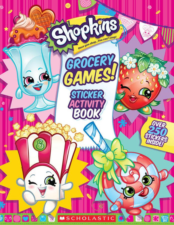 Shopkins - Grocery Games! (Sticker Activity Book) by Scholastic Inc