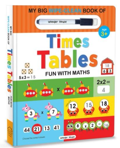My Big Wipe And Clean Book of Times Tables for Kids : Fun With Maths by Wonder House Books