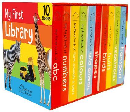 My First Library : Boxset of 10 Board Books for Kids by Wonder House Books Editorial