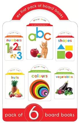 My First Pack of Board Books: ABC, Numbers, Shapes, Colours, Fruits and Vegetables by Wonder House Books Editorial