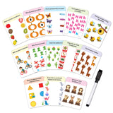 Flash Cards Activity - 30 Double Sided Wipe Clean Flash Cards for Kids