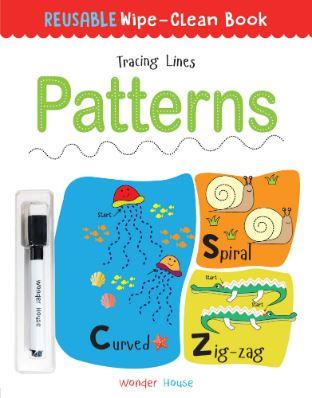Reusable Wipe And Clean Book Tracing - Lines Patterns : Trace And Practice Patterns by Wonder House Books