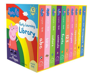 Peppa Pig Early Learning Library (English-Hindi): Boxset of 10 Board Books for Children by Wonder House Books