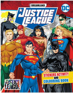 Justice League Stickers Activity and Colouring Book by Dreamland Publications