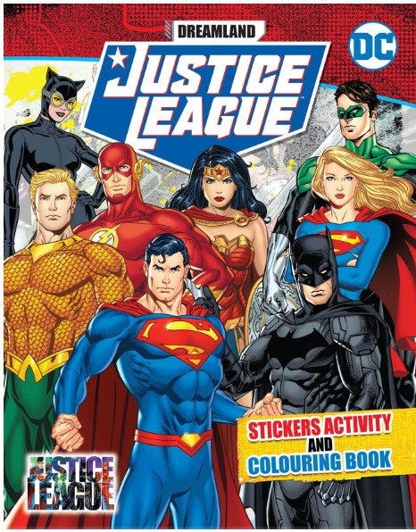 Justice League Stickers Activity and Colouring Book by Dreamland Publications