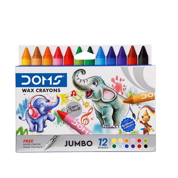 DOMS Jumbo Wax Crayon 12 Shades