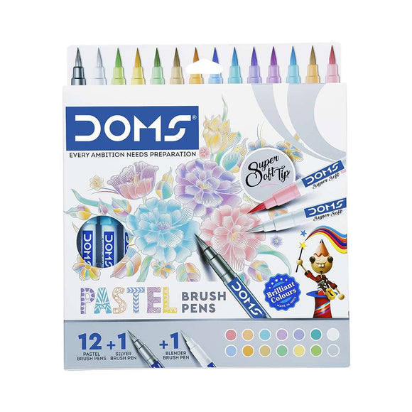 DOMS Super Soft Tip Pastel Shades Brush Pens Set