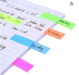 5 Colour Rectangular Sticky Notes / Mini Text Highlighter Strips (Neon, Rectangular Flags)