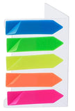 5 Colours Mini Text Highlighter Strips / Neon Index Tabs Arrow Flags (Fluorescent Sticky Notes)