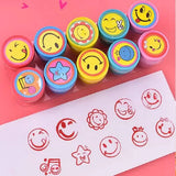 Emoji Stamps for Kids - Stamping Set for Girls & Boys 3 Years +, Learning Toys (Pack of 10 Pcs)